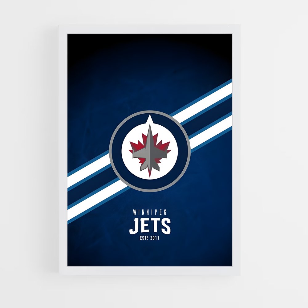 Poster Jets Nocturnes – affiche Hockey sur glace (vue 3)